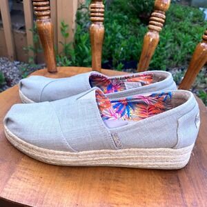 BOBS from Skechers Memory Foam Espadrille Slip On Casual Shoes Sz 7.5